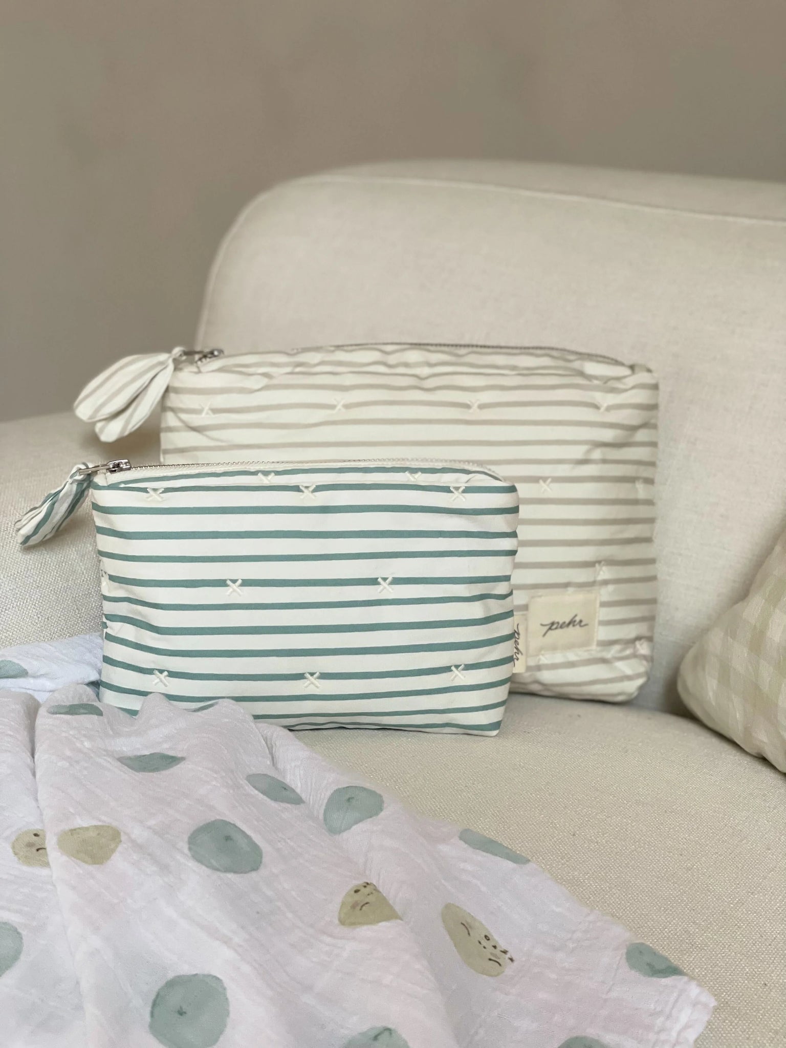 Pehr - 有機棉隨身收納包 (兩個尺寸) - Deep Sea