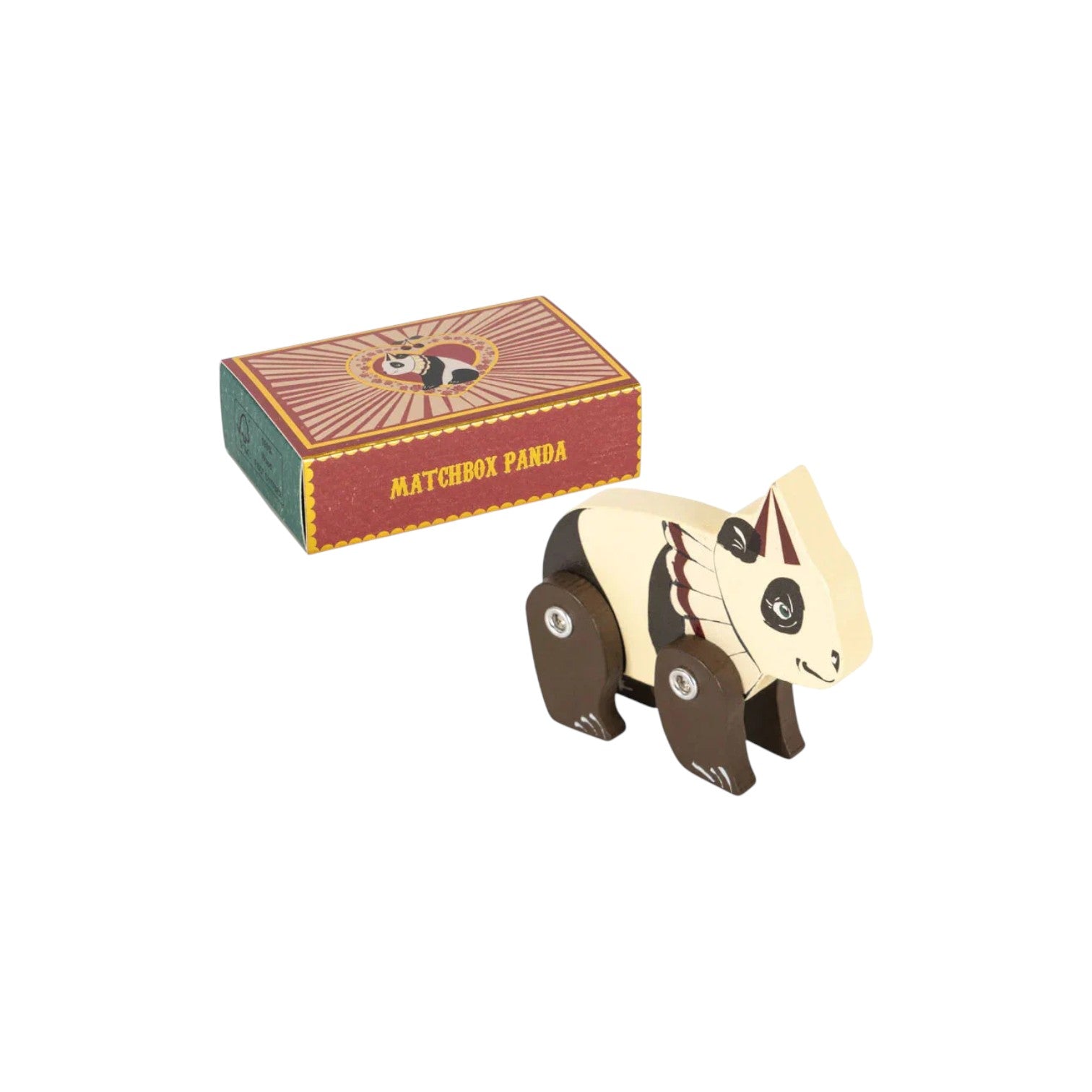 Konges Sløjd - 火柴盒動物玩具 - Panda/Tiger/Elephant/Pony