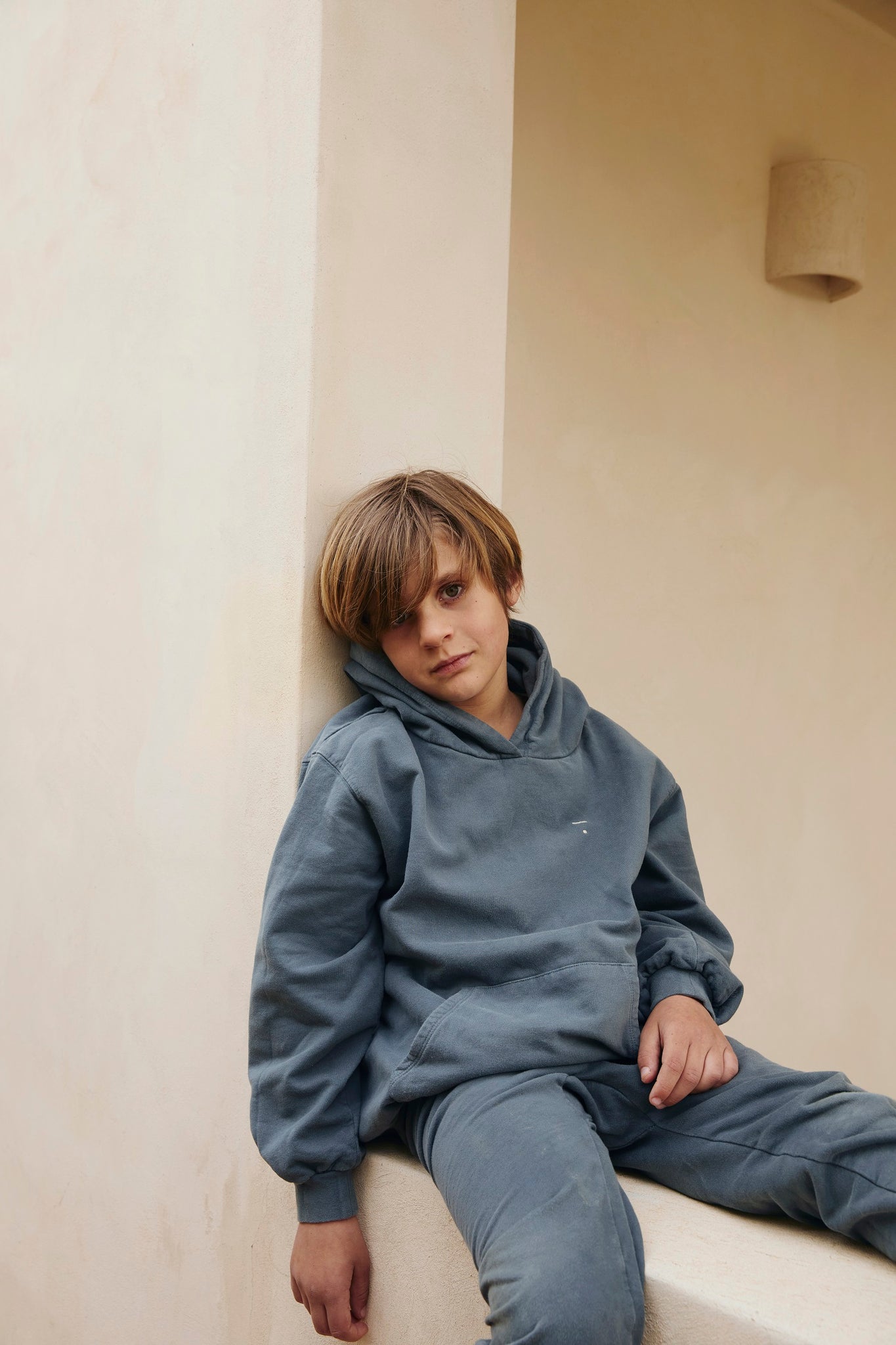 Gray Label - 兒童帽Ｔ- Blue Grey