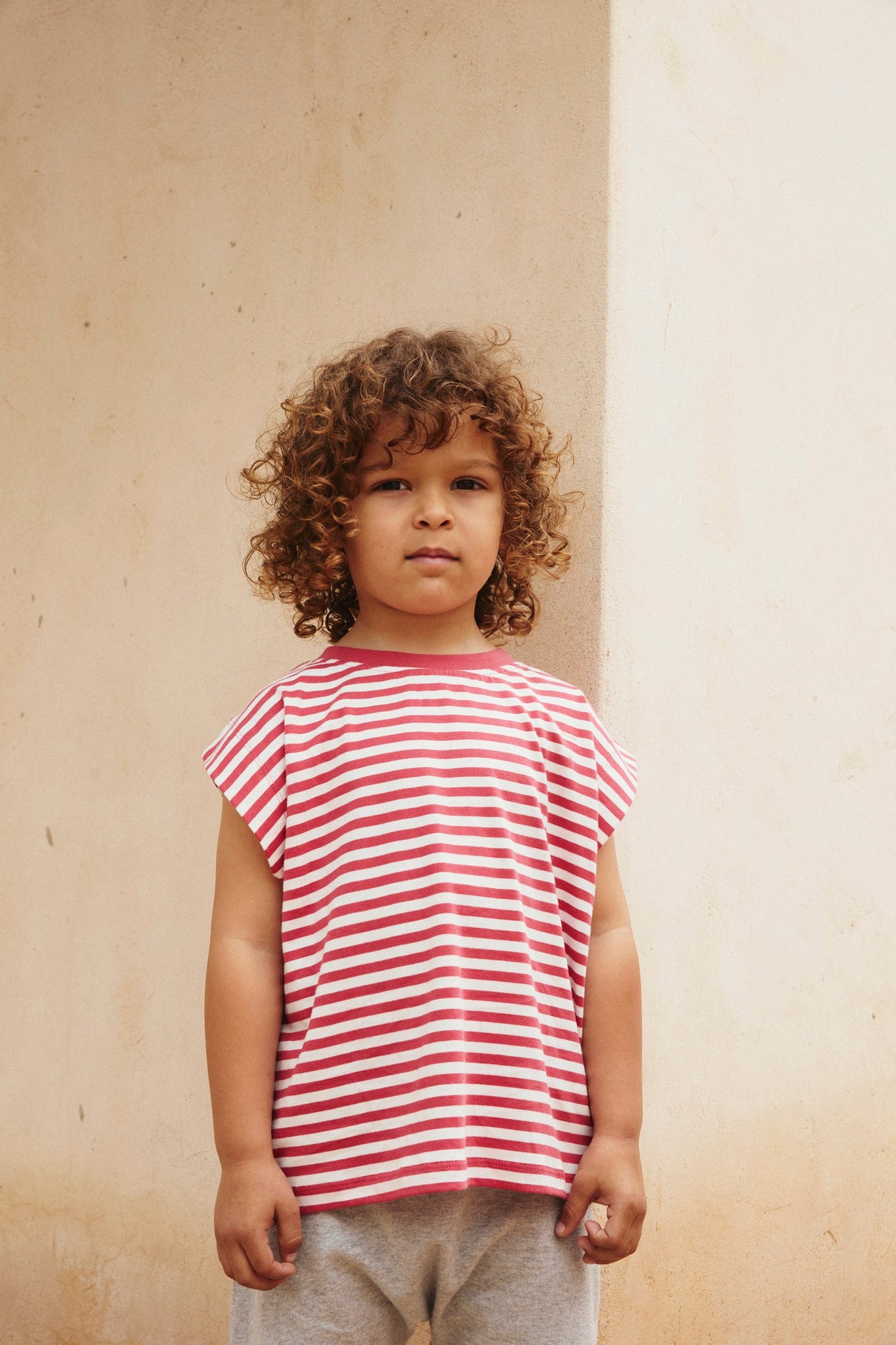 Gray Label - 兒童無袖Tee - Cherry/Off White