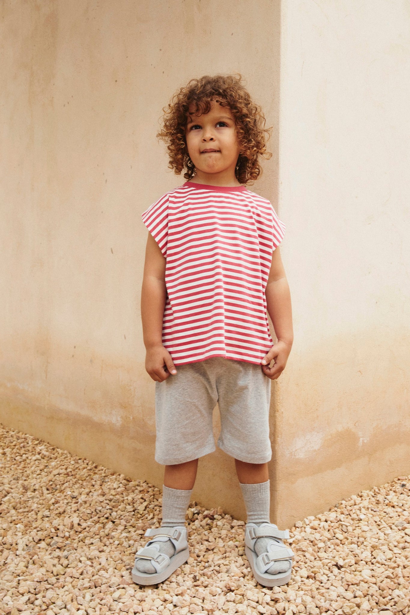Gray Label - 兒童無袖Tee - Cherry/Off White