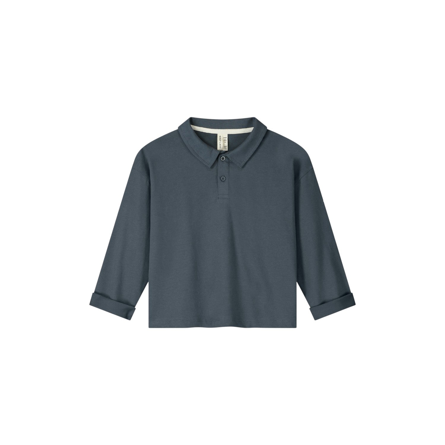 Gray Label - 兒童長袖Polo衫 - Blue Grey