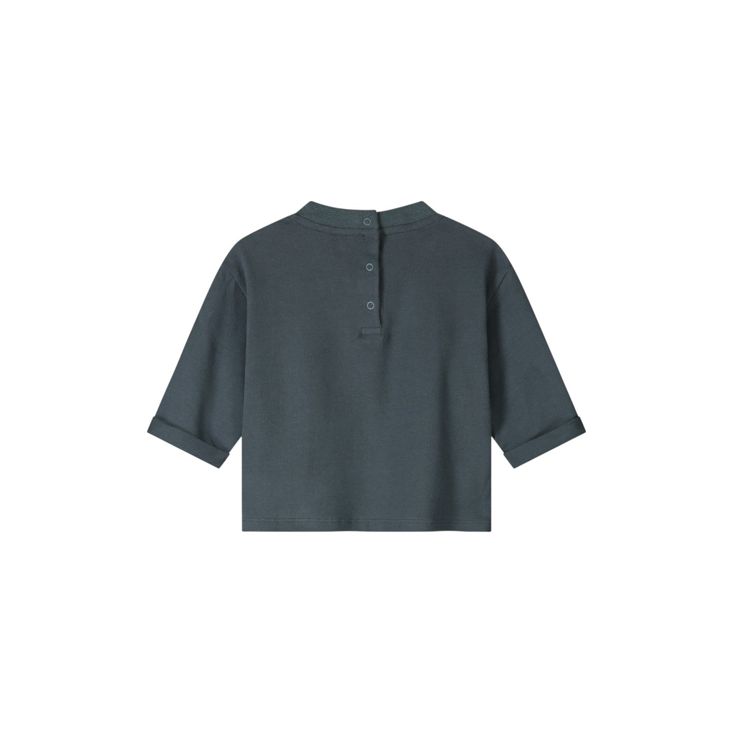 Gray Label - 寶寶長袖口袋Tee - Blue Grey