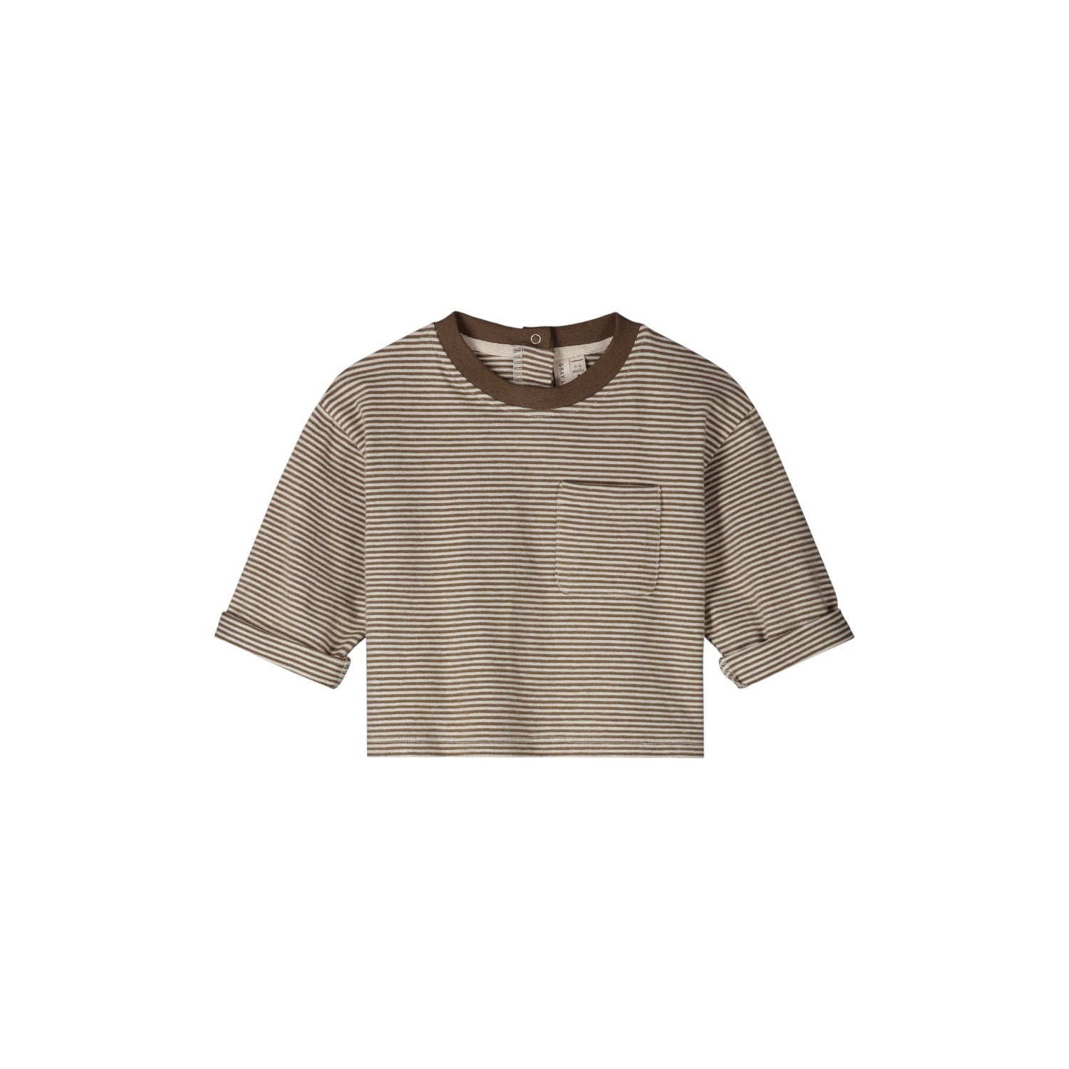Gray Label - 寶寶長袖口袋Tee - Woody/Cream