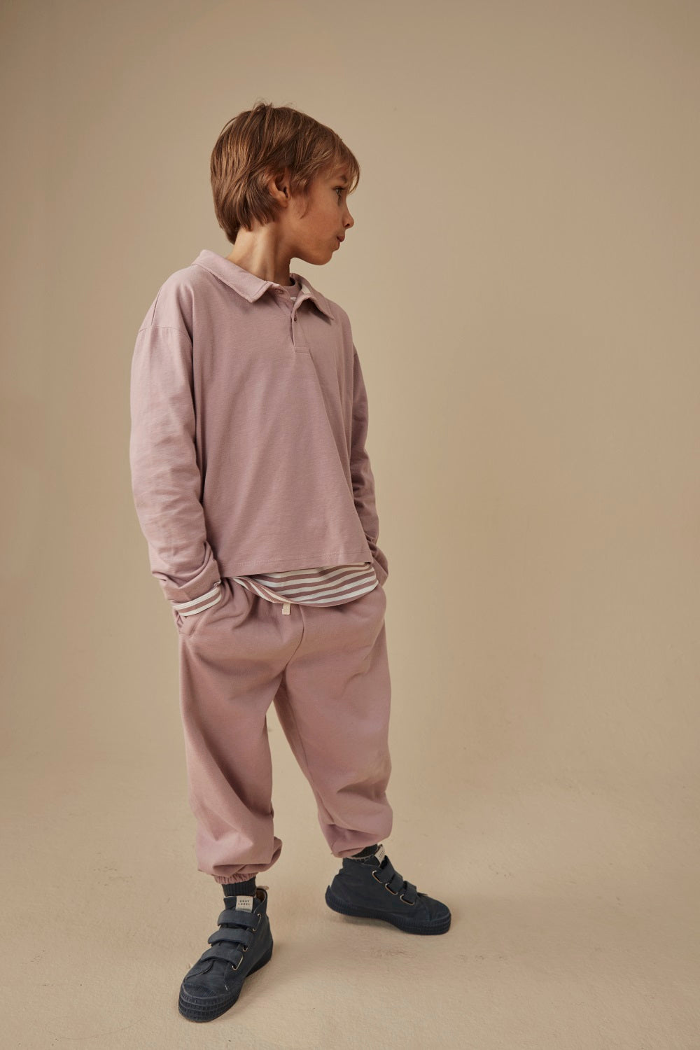 Gray Label - 兒童長袖Polo衫 - Berry