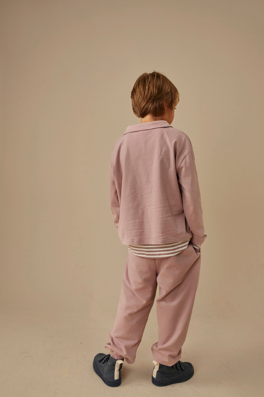 Gray Label - 兒童長袖Polo衫 - Berry