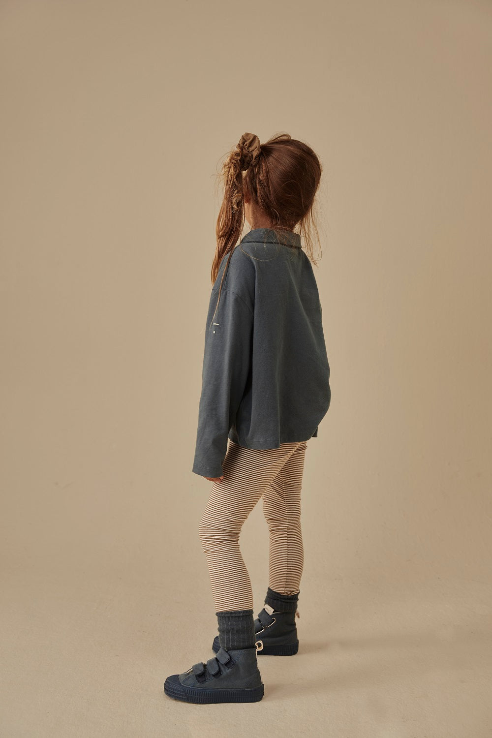 Gray Label - 兒童長袖Polo衫 - Blue Grey
