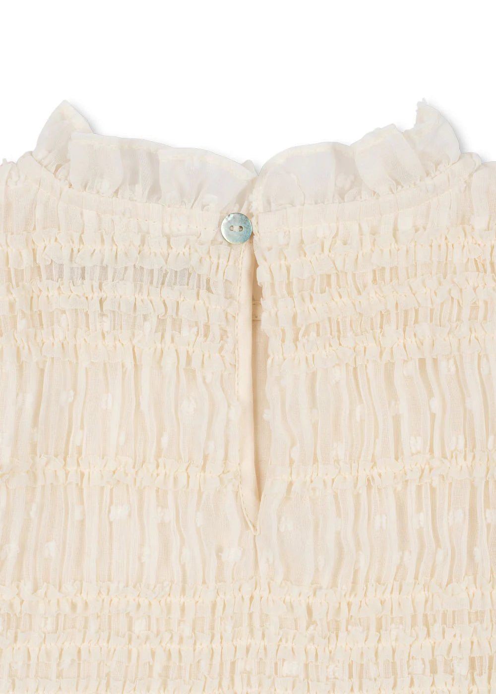 Konges Sløjd - 泡泡紗洋裝 - white smoke