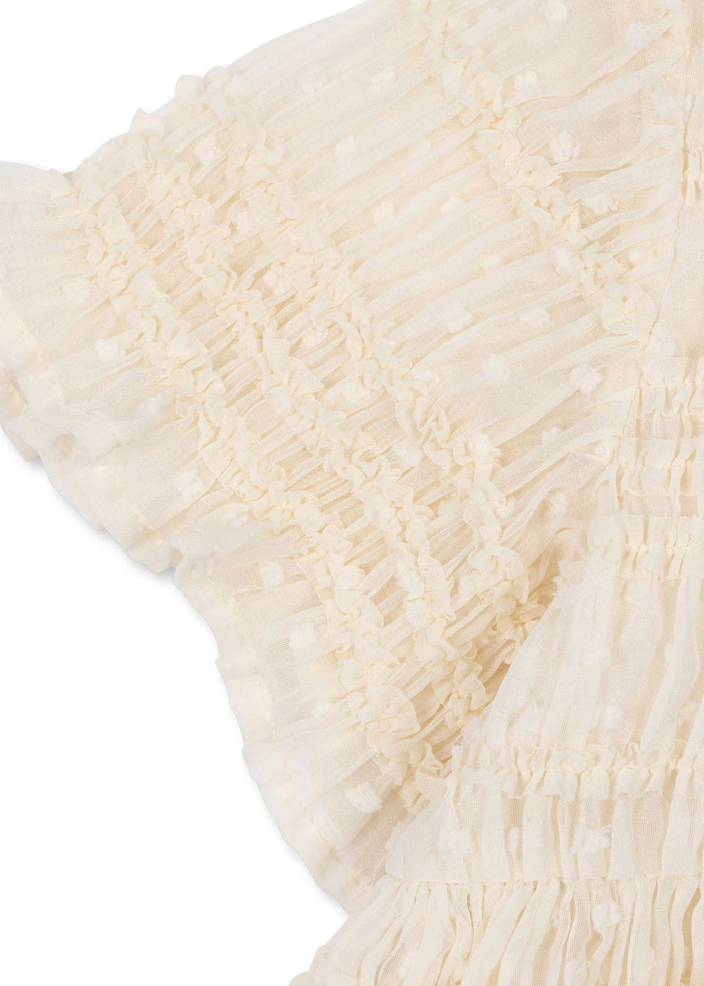 Konges Sløjd - 泡泡紗洋裝 - white smoke