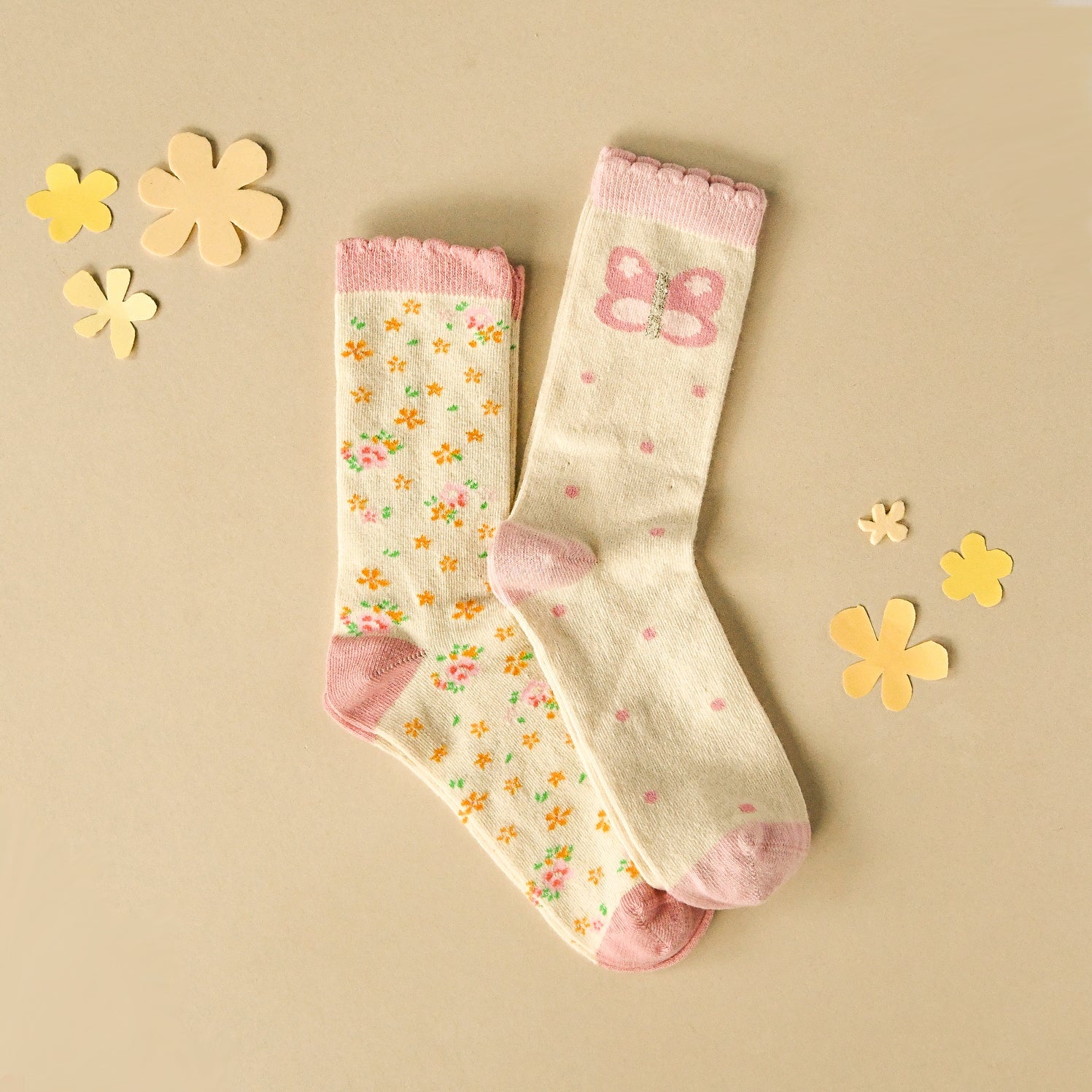 Rockahula Kids - 兒童長襪2入 - Tiny Blossom Butterfly
