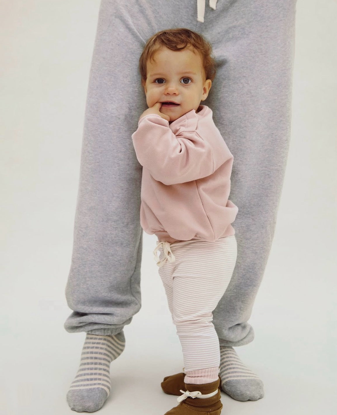 Gray Label - 寶寶有機棉Leggings - Faded Pink/Cream