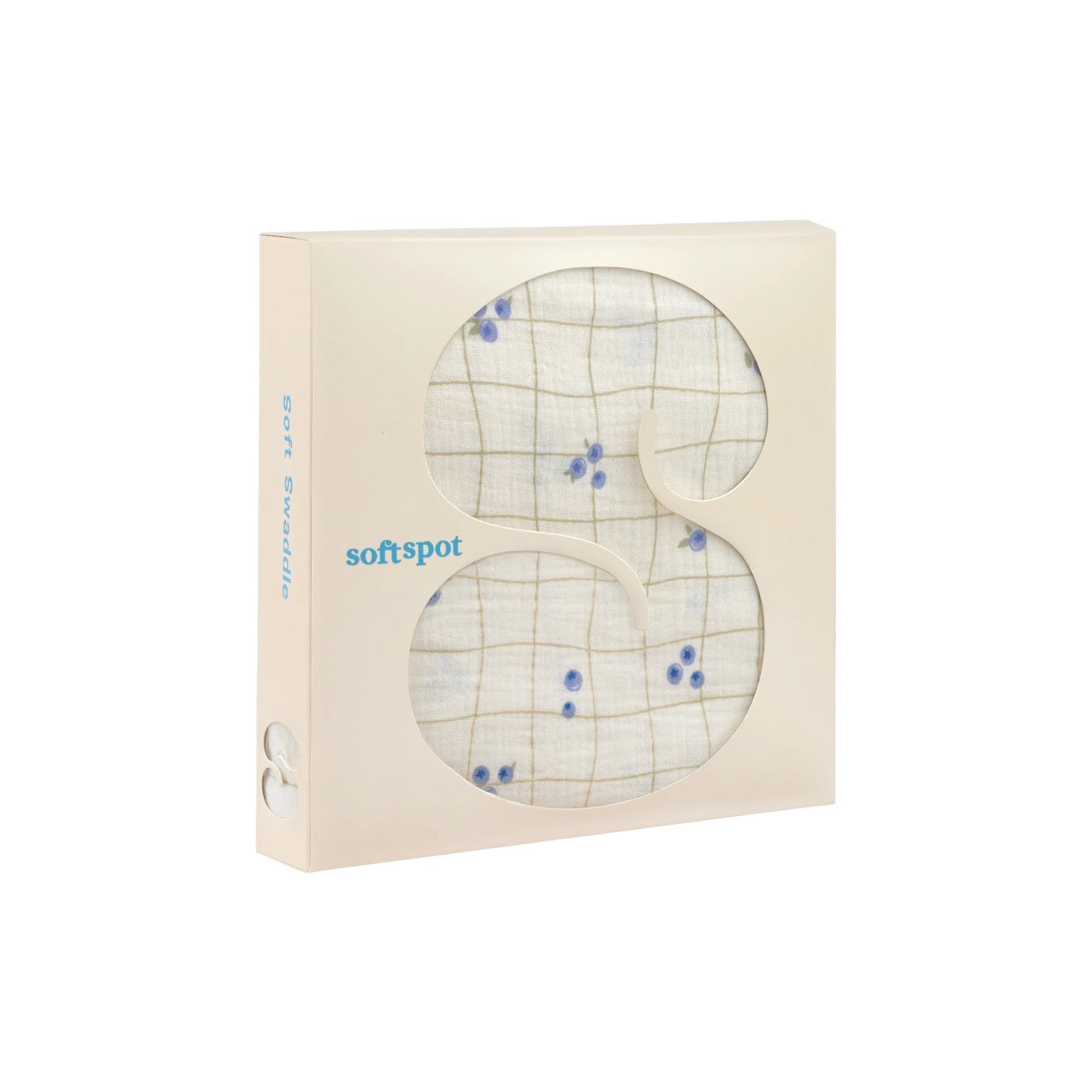 Soft Spot - 有機棉紗布包巾 - Blueberries