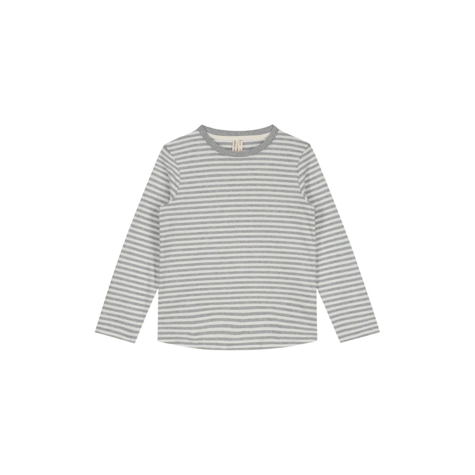 Gray Label - 有機棉長袖Tee - Grey Melange/Off White