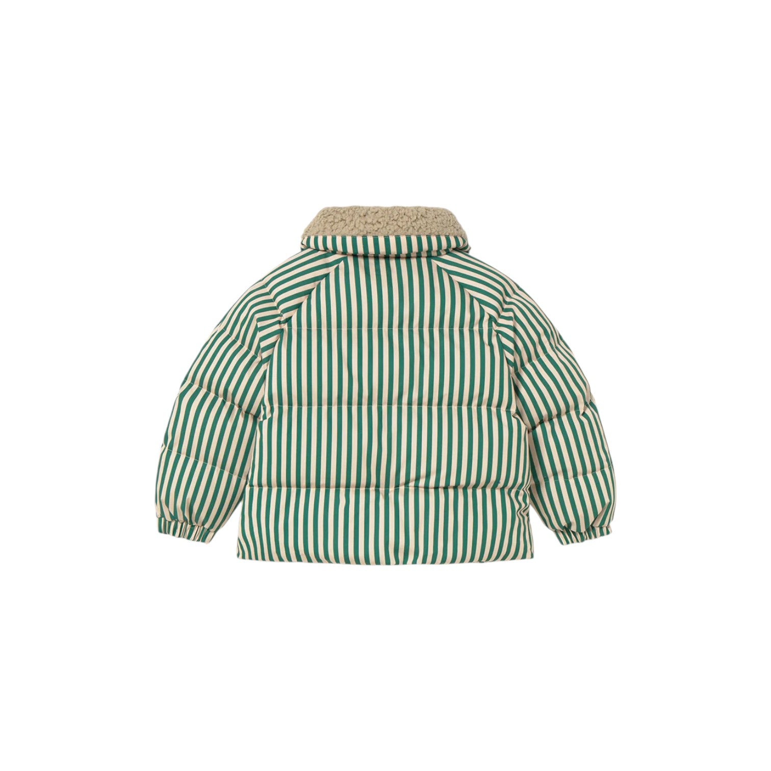 Tiny Cottons - 條紋保暖外套 - vanilla/dark green