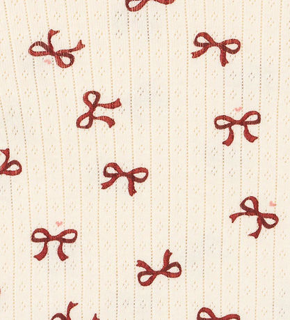 Konges Sløjd - 有機棉長袖上衣 - bow rouge