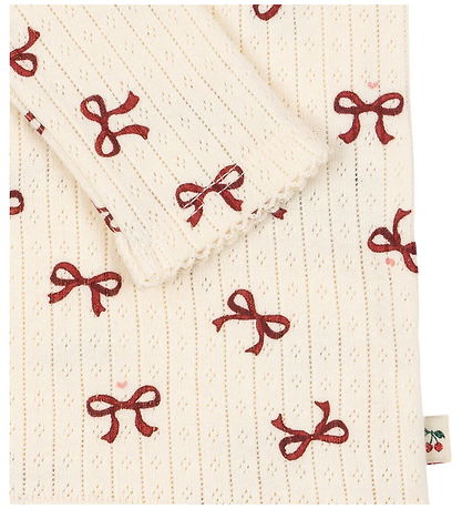 Konges Sløjd - 有機棉長袖上衣 - bow rouge