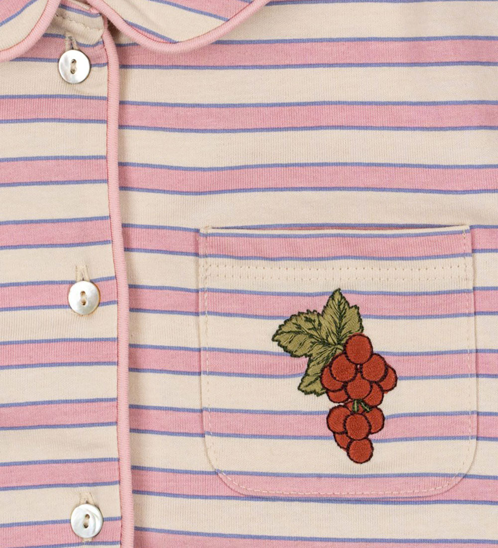 Konges Sløjd - 有機棉長袖睡衣套裝 - Lolly Stripe