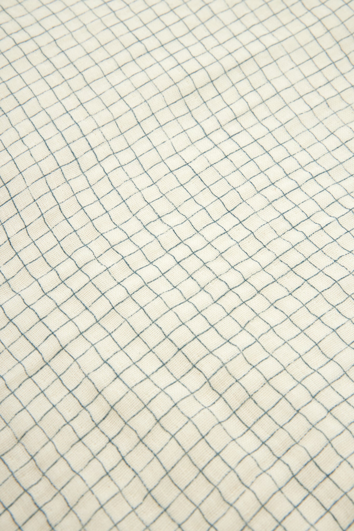 Nobodinoz - 有機棉紗布巾(小) - Blue grid
