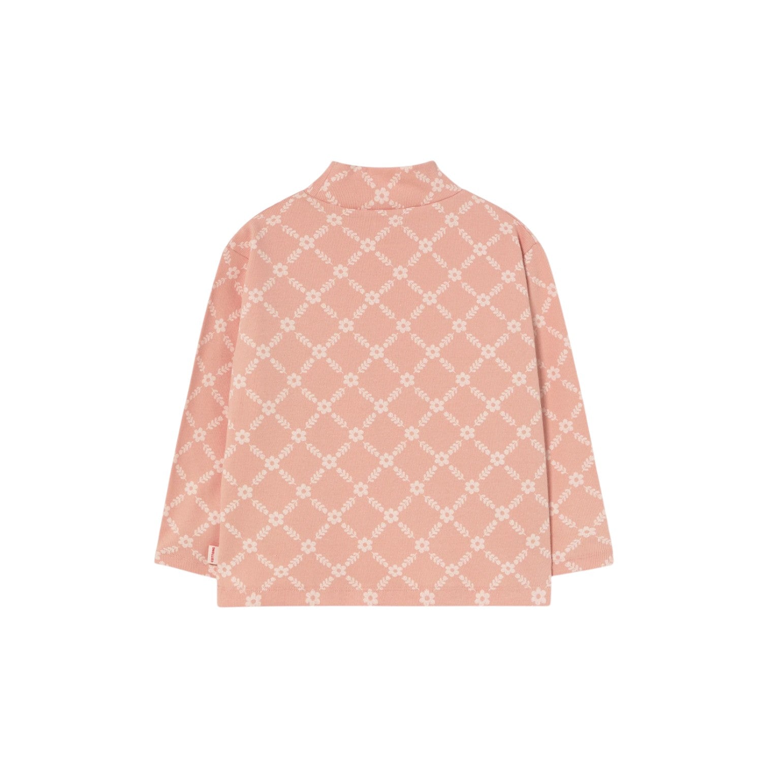 Tiny Cottons - 螺紋小立領上衣 - wild rose