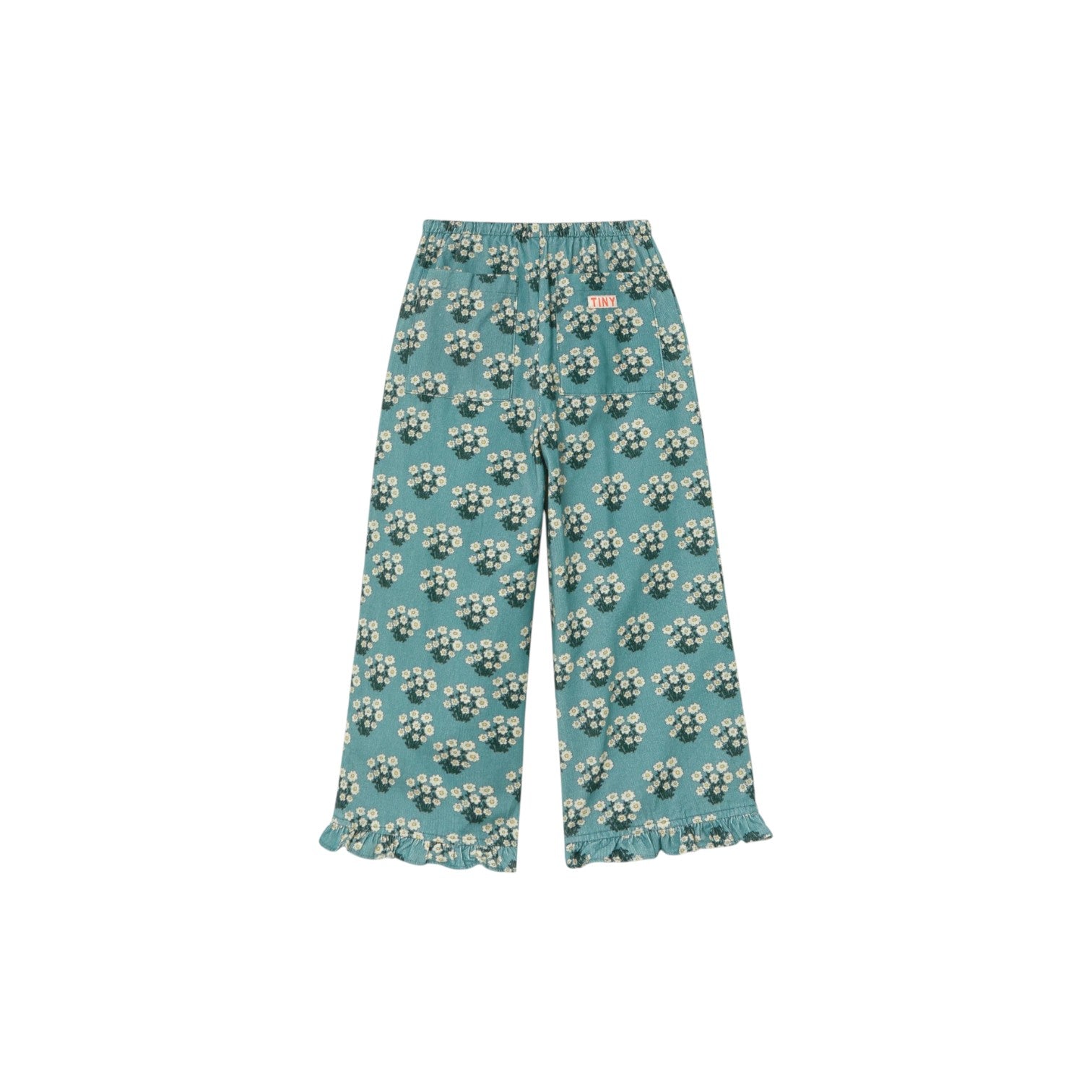 Tiny Cottons - 燈心絨花邊長褲 - teal