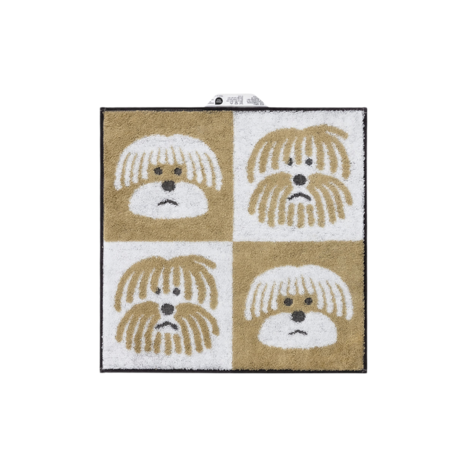 WARMGREY TAIL - 純棉毛巾 34x34 - DOG BEIGE