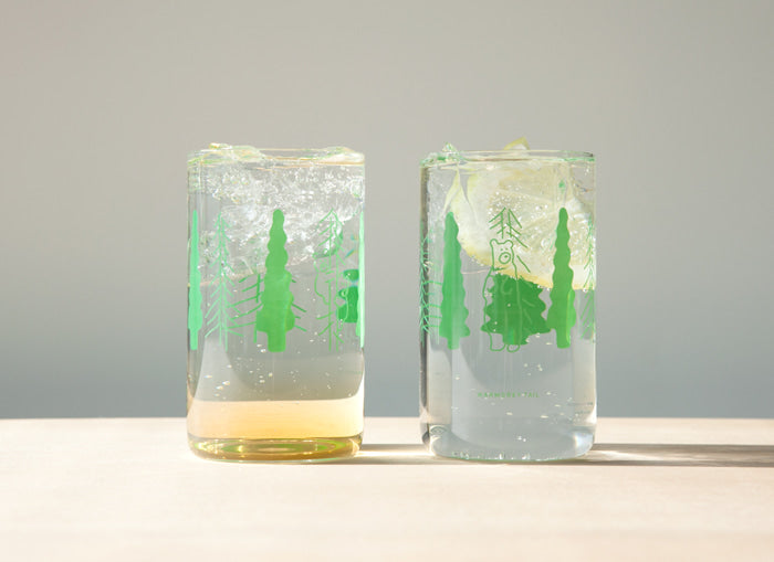 WARMGREY TAIL - 耐熱玻璃杯 - Tree & bears