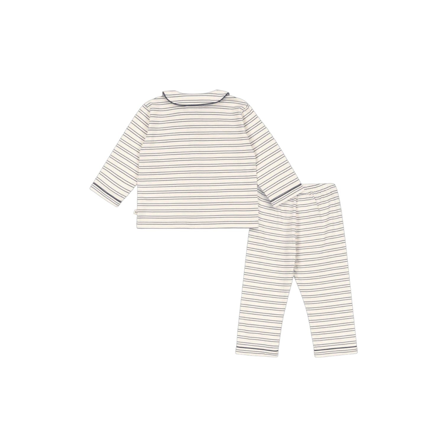 Konges Sløjd - 有機棉長袖睡衣套裝 - Indigo butter stripe