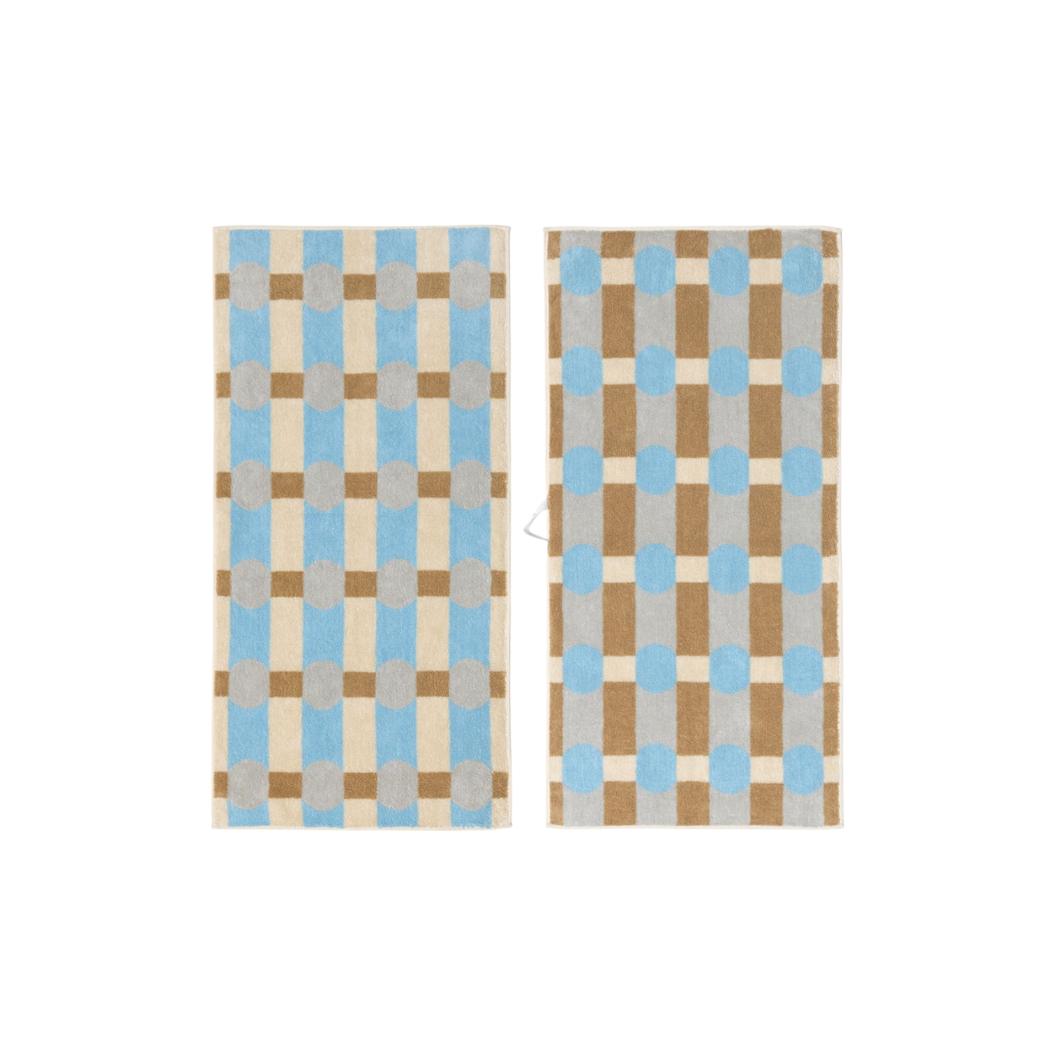 WARMGREY TAIL - 純棉毛巾 40x80 - DOT CHECK GREY