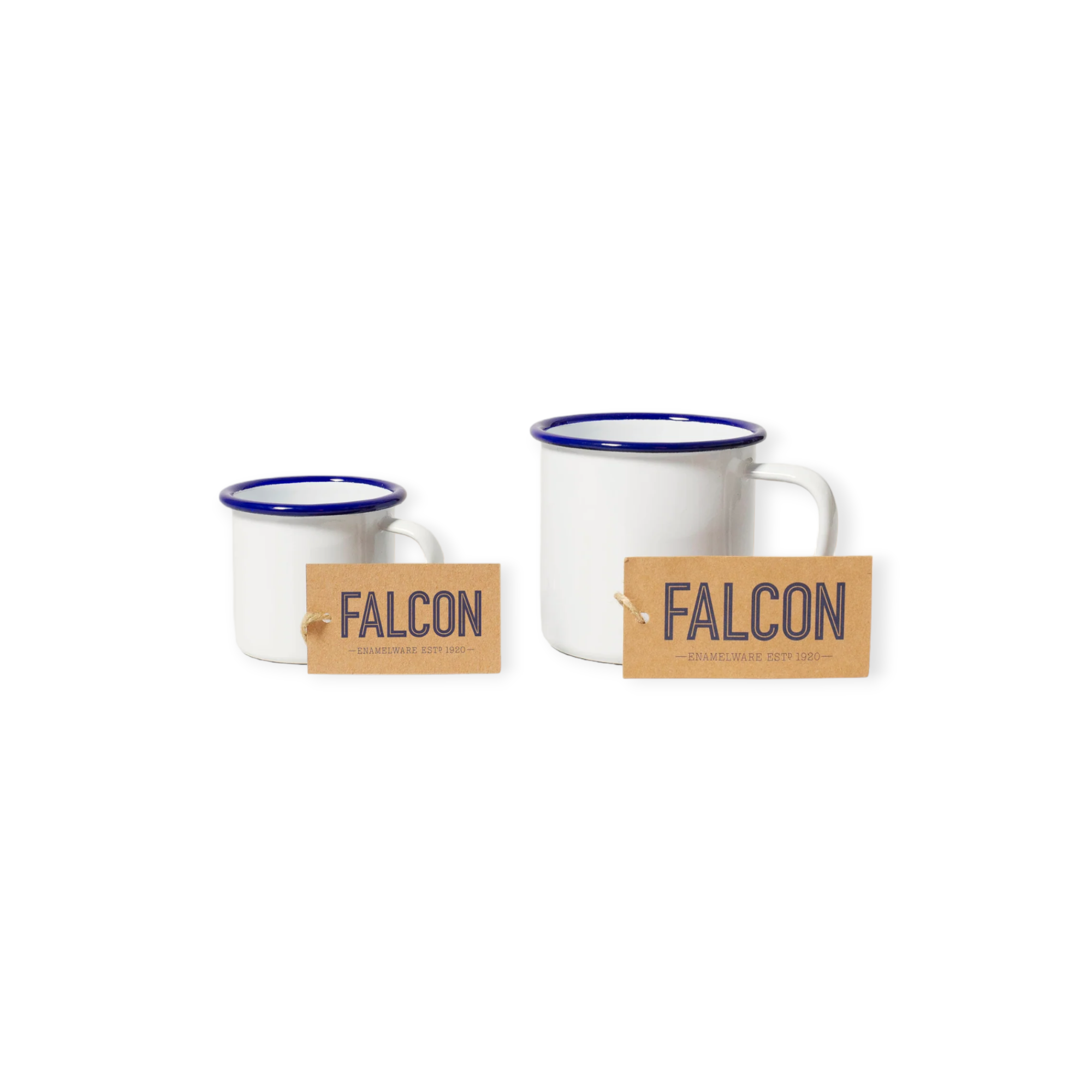 Falcon - 琺瑯馬克杯 - White with Blue rim