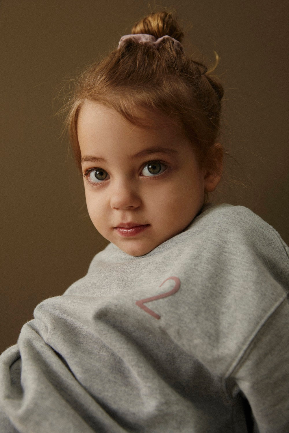 Gray Label - 生日大學T - Grey Melange/Berry (1-8y)
