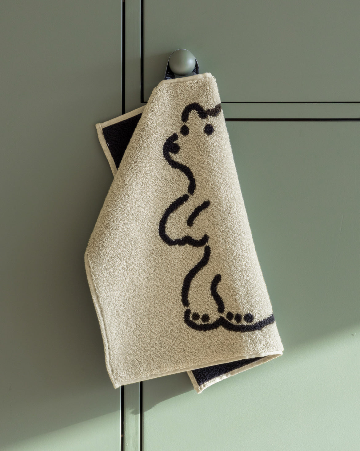 WARMGREY TAIL - 純棉毛巾 34x34 - BEAR CREAM