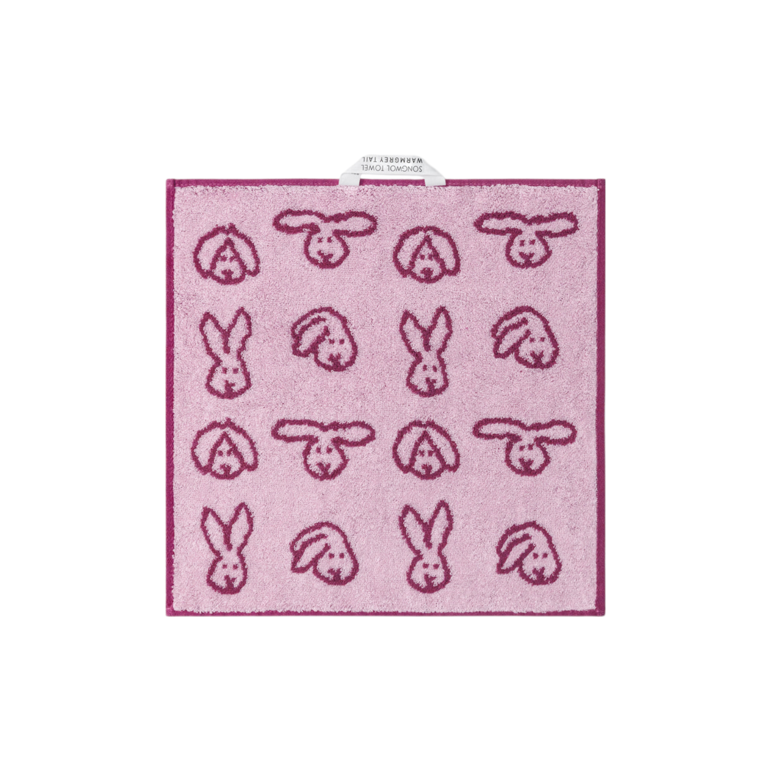 WARMGREY TAIL - 純棉毛巾 34x34 - BUNNY CHERRY