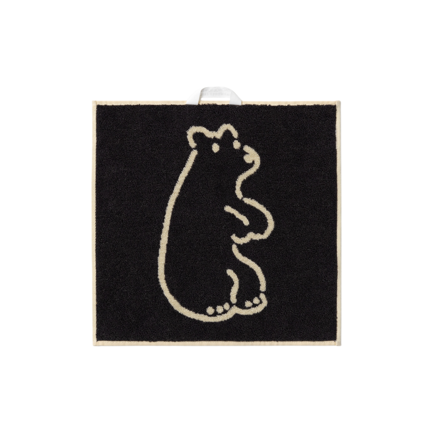 WARMGREY TAIL - 純棉毛巾 34x34 - BEAR CREAM