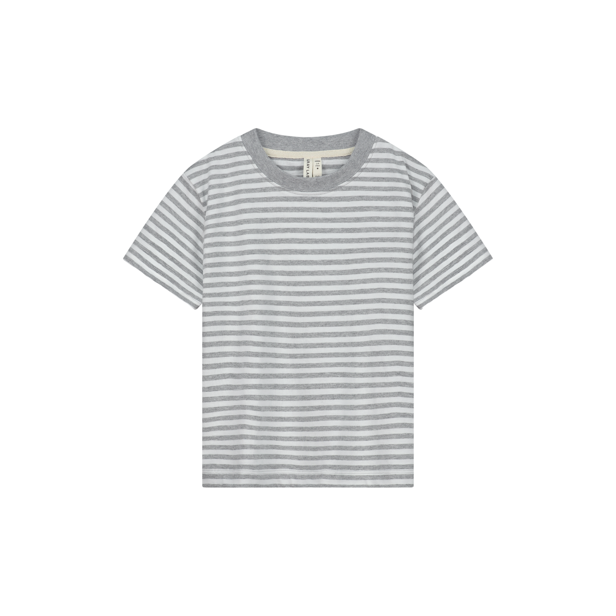 Gray Label - Oversized落肩短袖Tee - Grey Melange/Off White