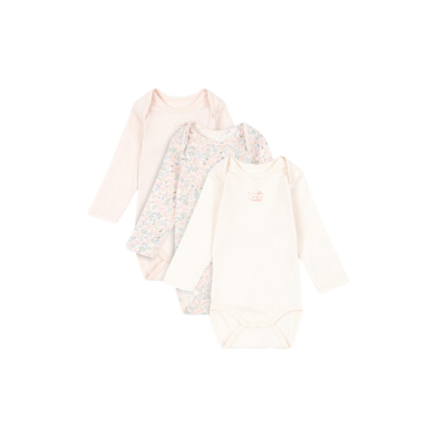 Konges Sløjd - 套頭長袖包屁衣3入組 - prato fiori