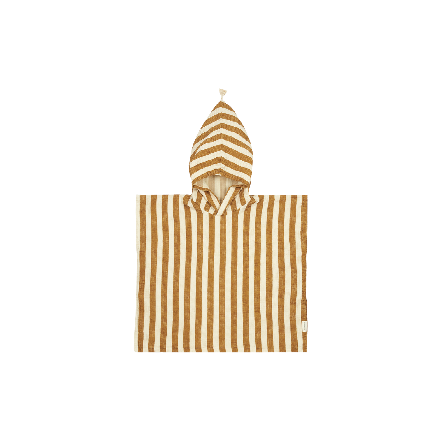 Nobodinoz - 連帽斗篷 - 3-6y - honey stripes waffle