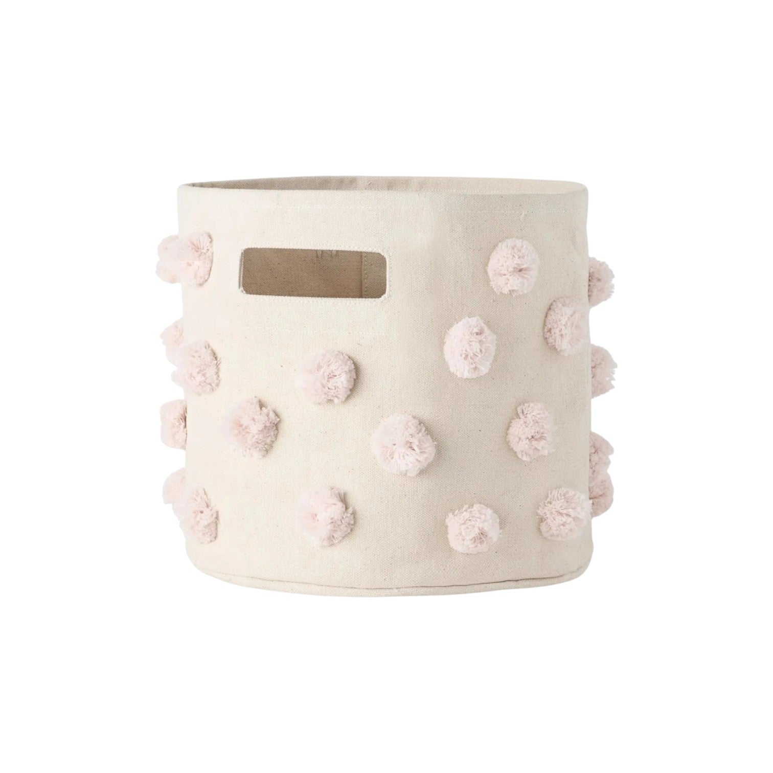 Pehr - 毛球帆布收納籃 - Blush