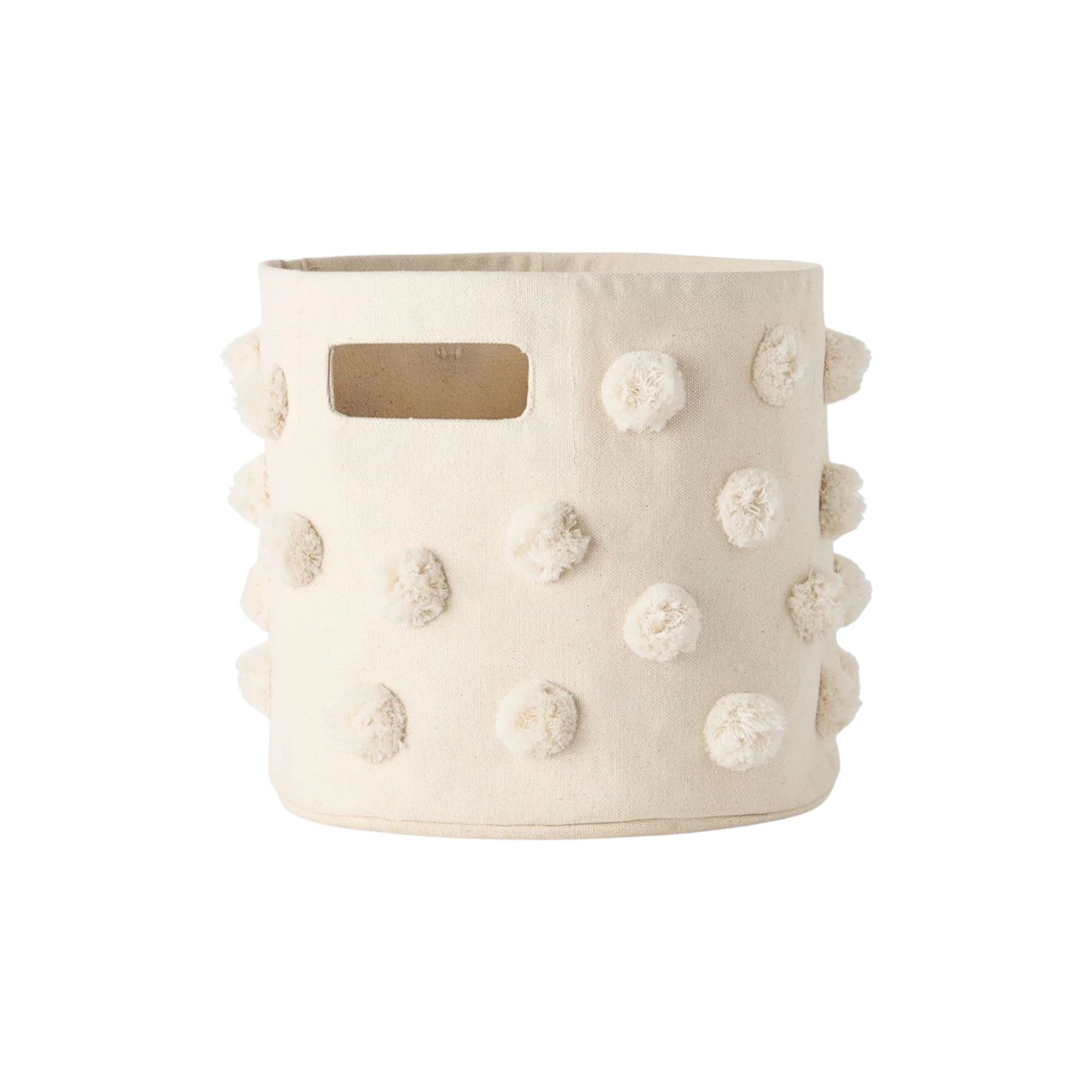 Pehr - 毛球帆布收納籃 - Natural