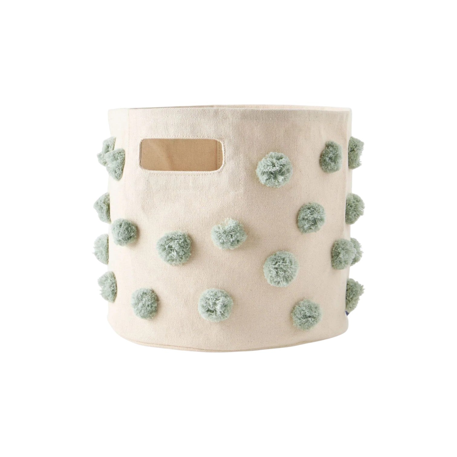 Pehr - 毛球帆布收納籃 - Sea