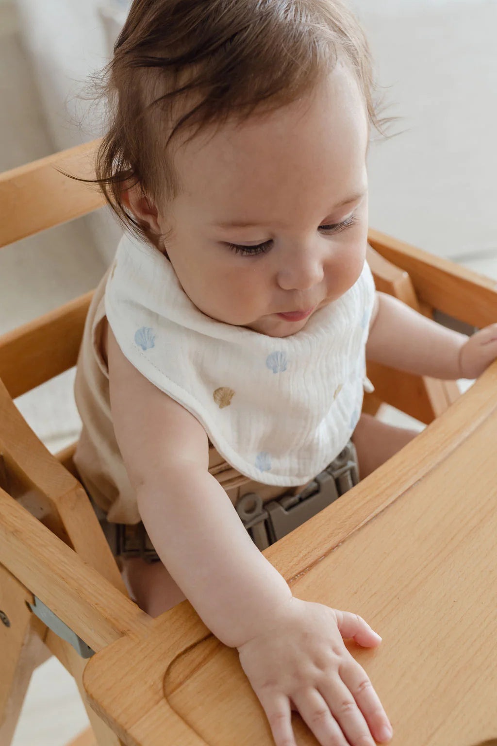 Soft Spot - 有機棉紗領巾口水巾3入組 - Seaside