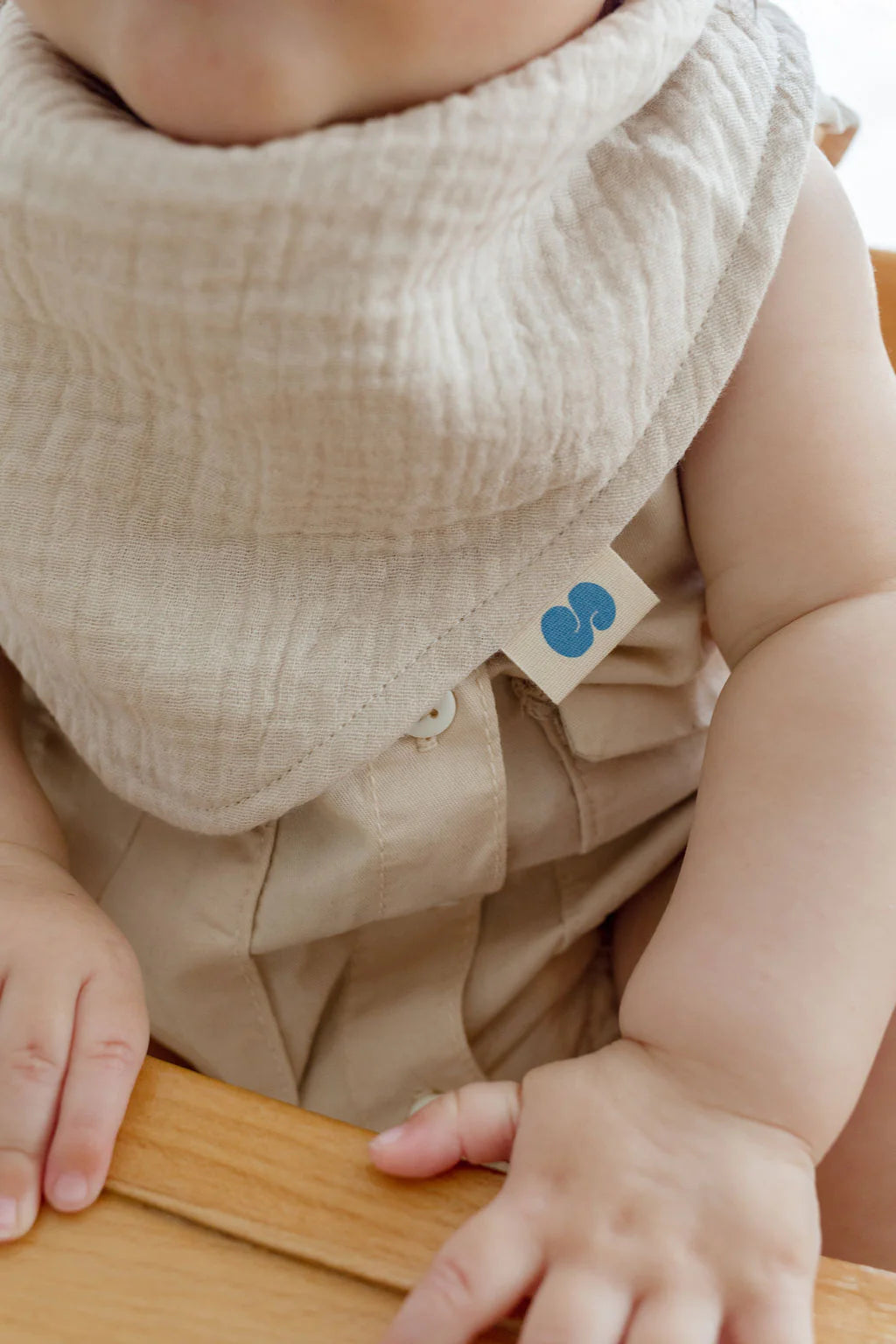 Soft Spot - 有機棉紗領巾口水巾3入組 - Seaside