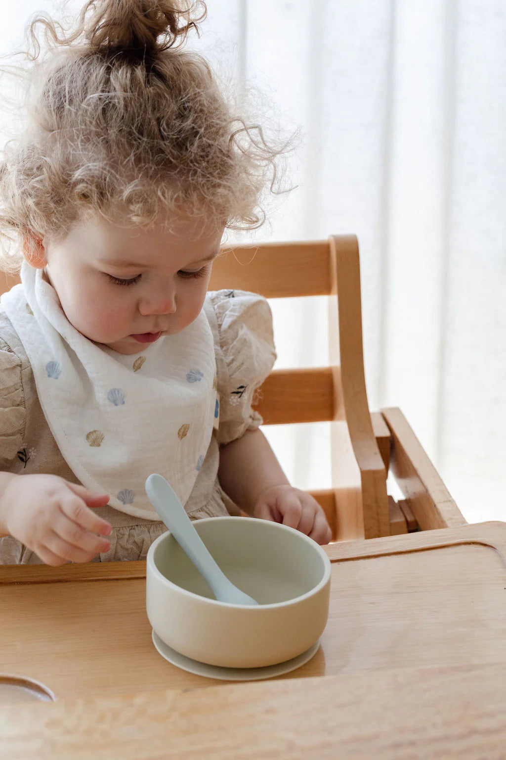 Soft Spot - 有機棉紗領巾口水巾3入組 - Seaside