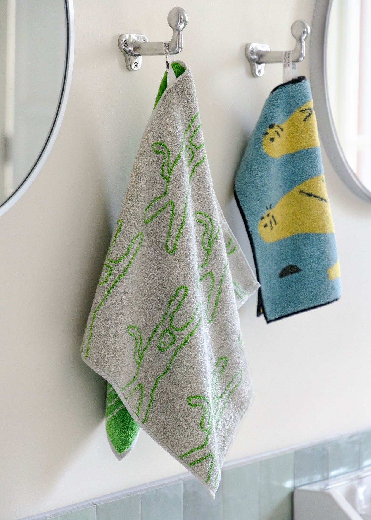 WARMGREY TAIL - 純棉毛巾 40x80 - MONKEY GREEN