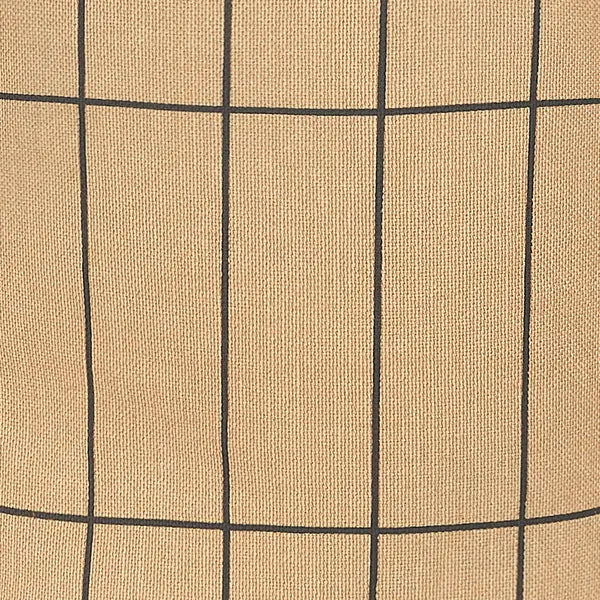 Nobodinoz - 厚挺棉大型收納籃 - brown black grid