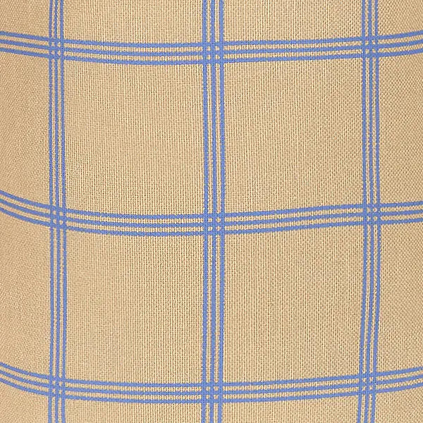 Nobodinoz - 厚挺棉大型收納籃 - brown blue windowpane
