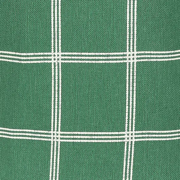 Nobodinoz - 厚挺棉大型收納籃 - green white windowpane