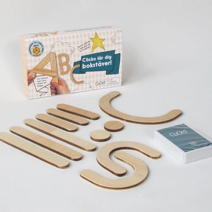 Clicko - 木製字母學習磁鐵 - 11組零件