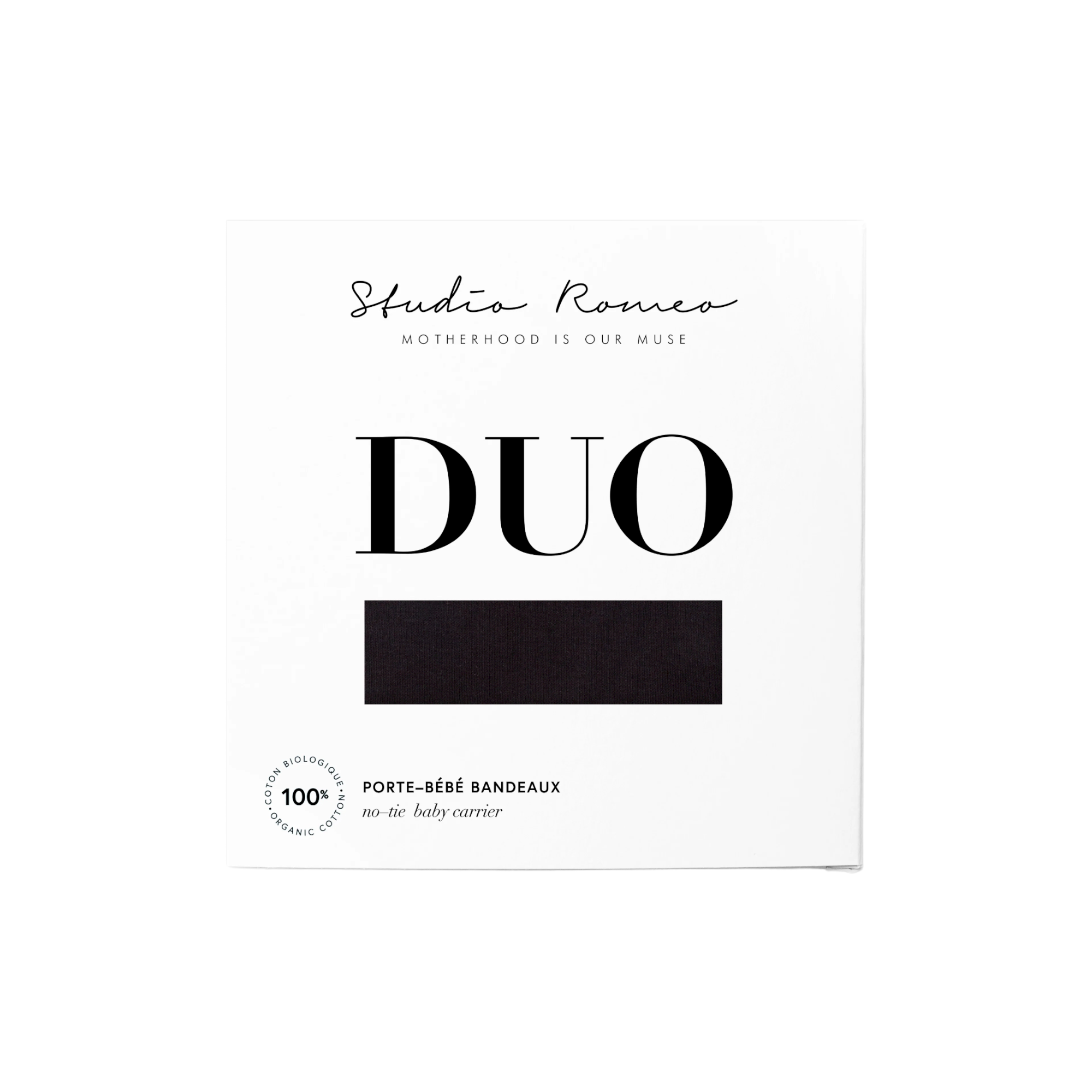 Studio Romeo - Duo 有機棉彈性揹巾 - Black