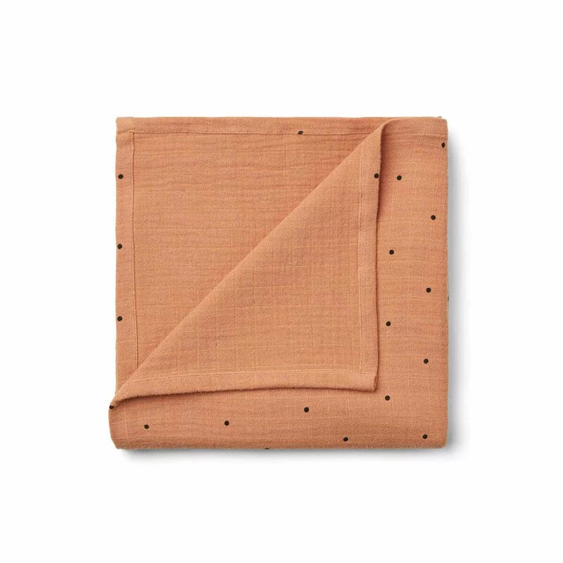 Liewood - 有機棉紗布包巾 - Classic Dot TUSCANY ROSE