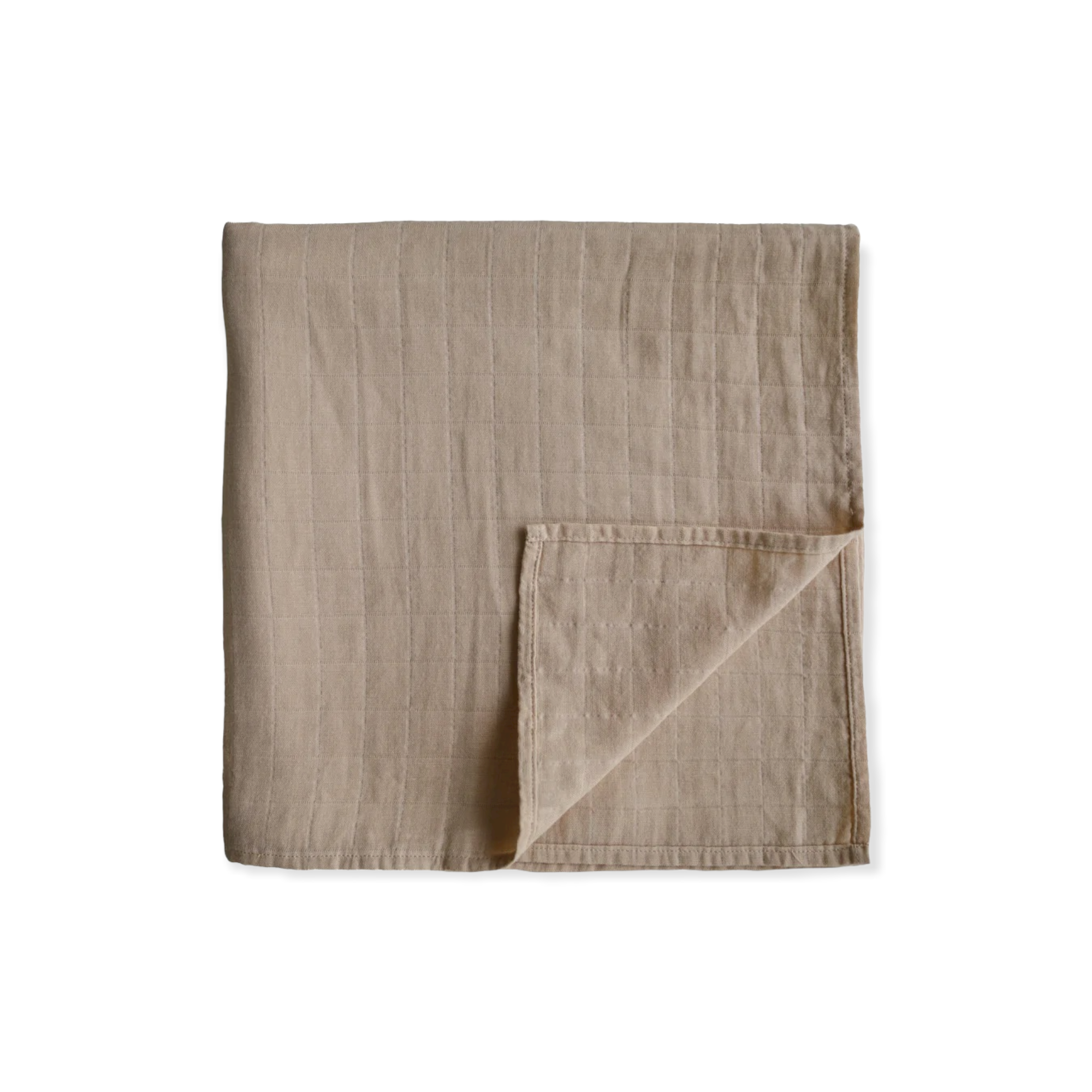 Mushie - 有機棉紗布包巾 - Natural